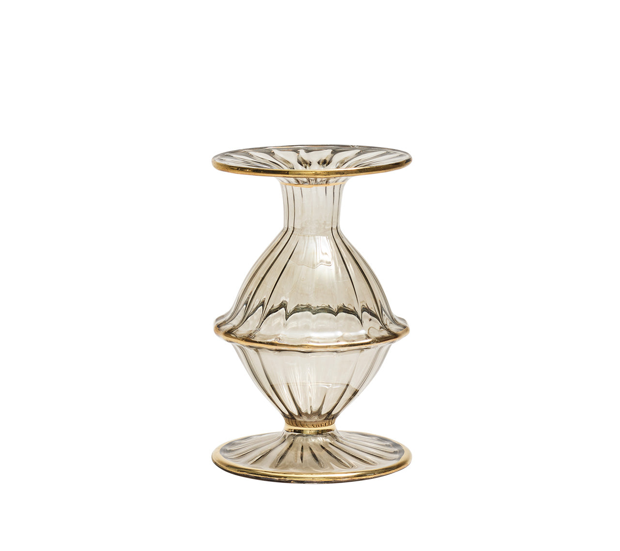 Blossom Candle Holder in Smoke