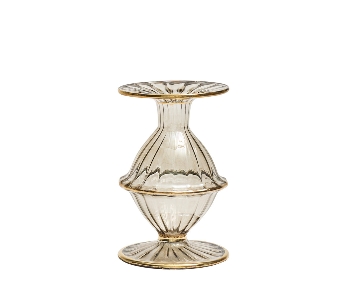 Blossom Candle Holder in Smoke