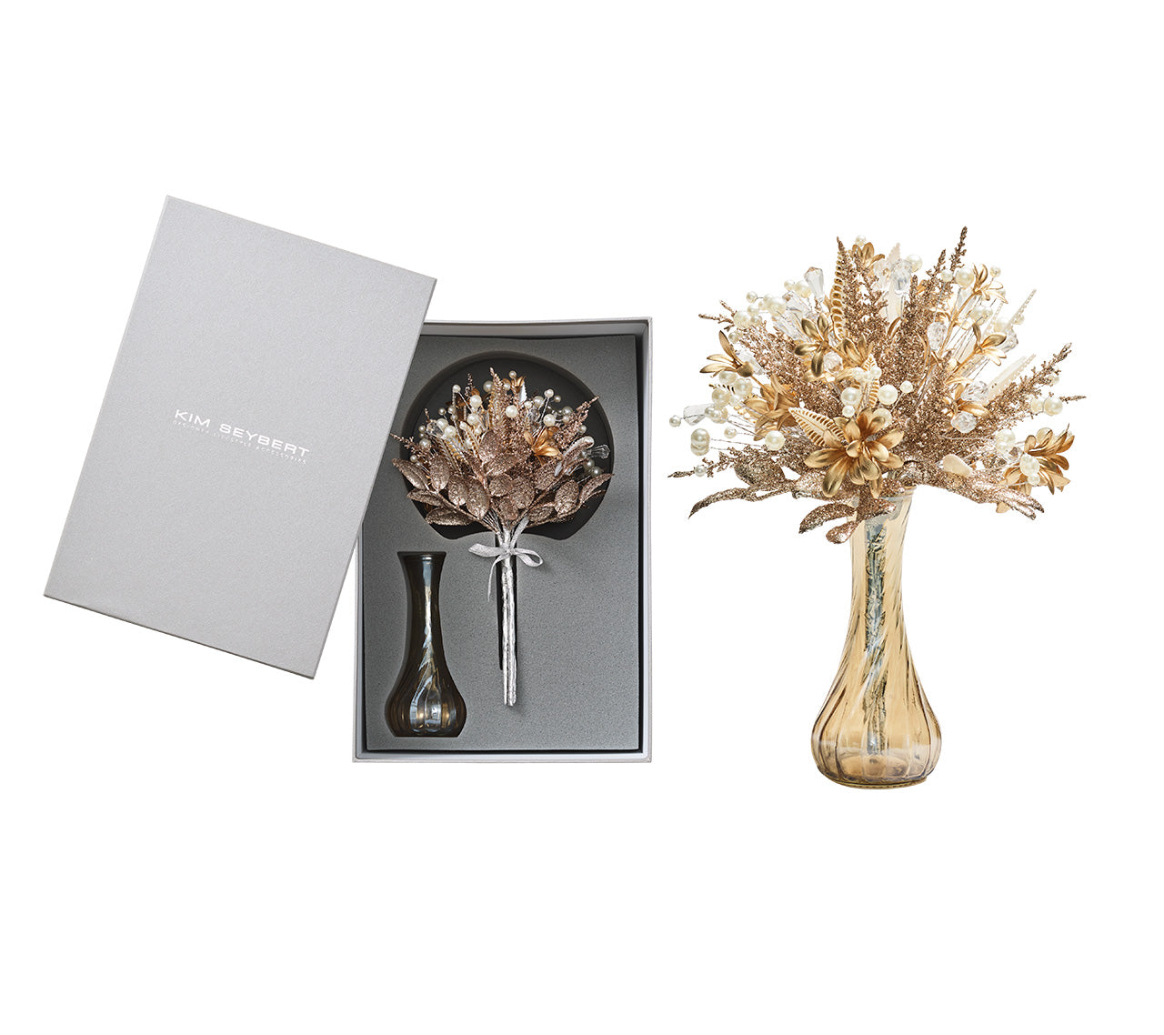 Gilded Spray Floral Bouquet, 11"