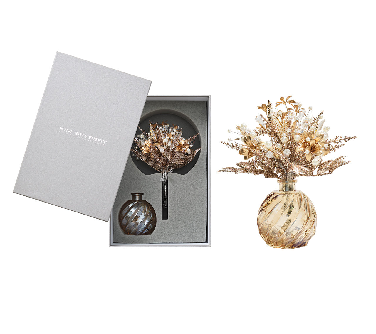 Gilded Spray Floral Bouquet, 9"