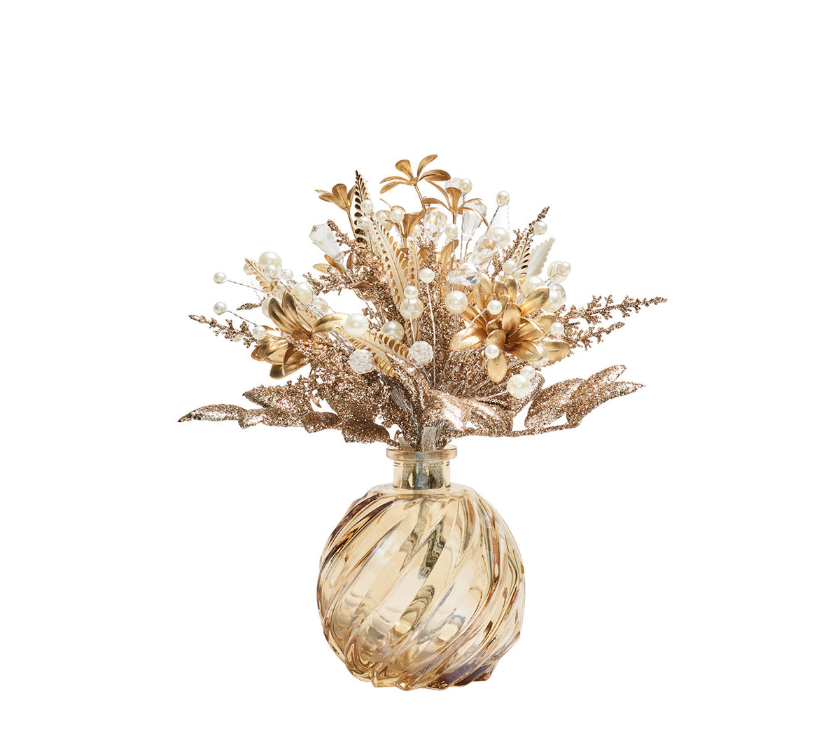 Gilded Spray Floral Bouquet, 9"