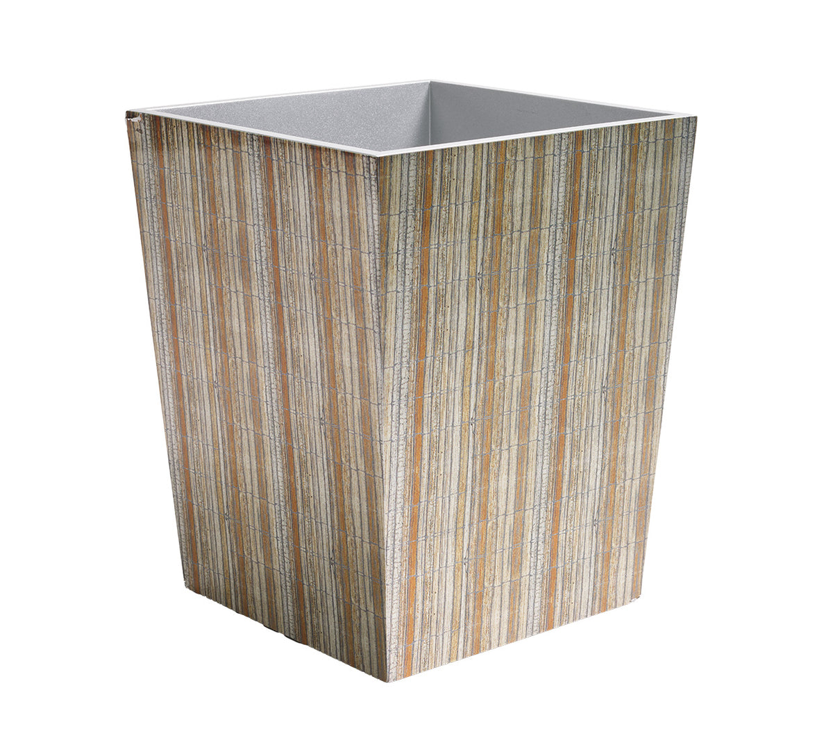 Russet Waste Basket in Gold & Silver