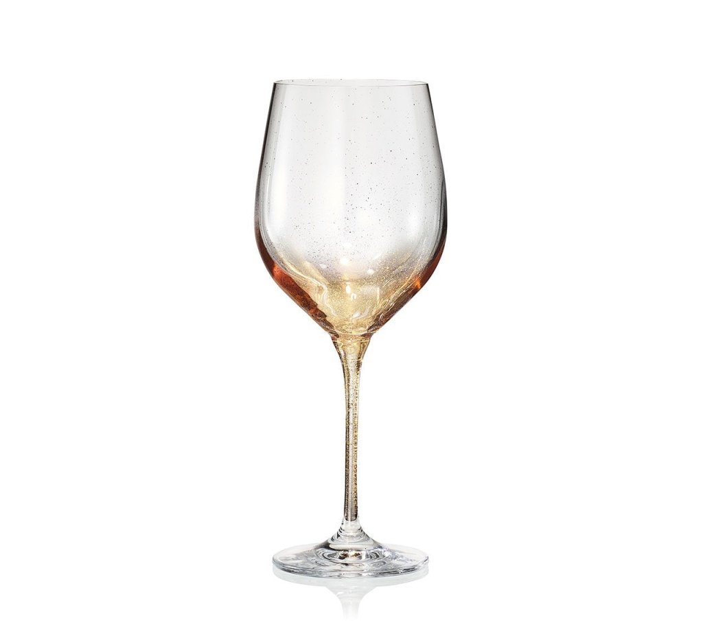 Kim Seybert, Inc.Orion Wine Glass in Gold, Set of 4Glassware