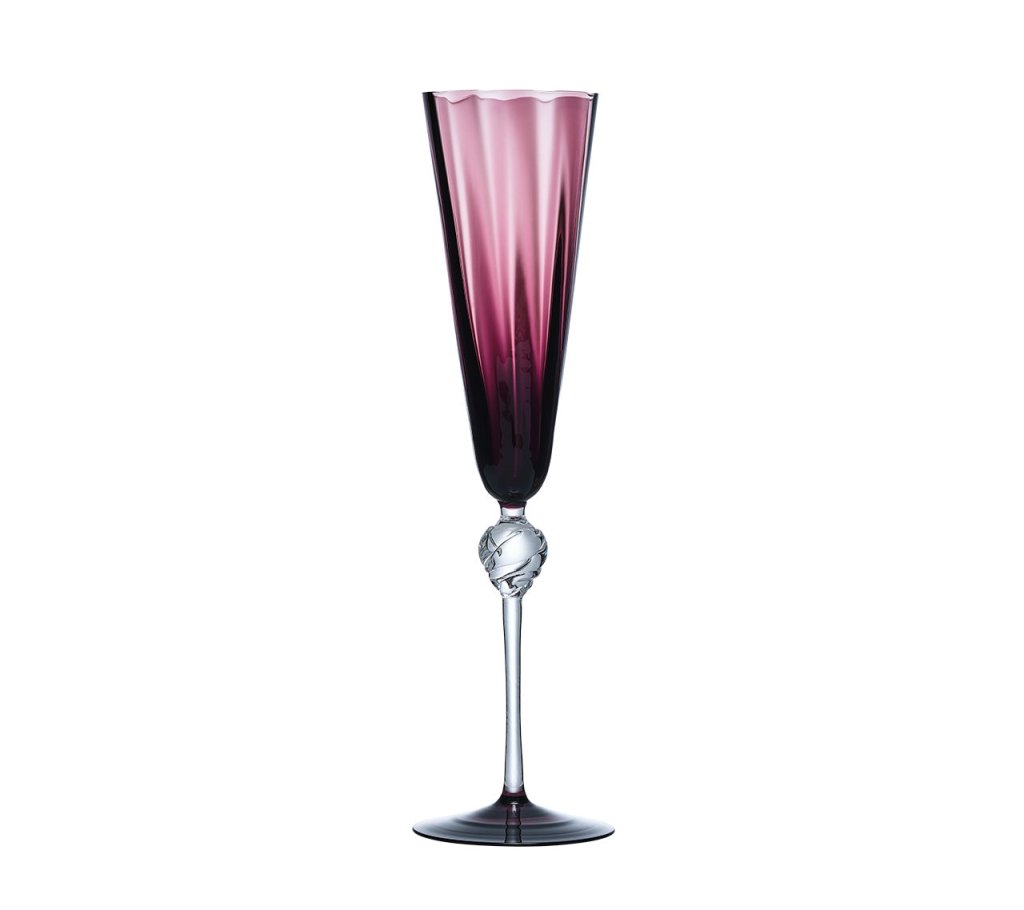 Kim Seybert, Inc.Daphne Flute in Amethyst, Set of 4Glassware