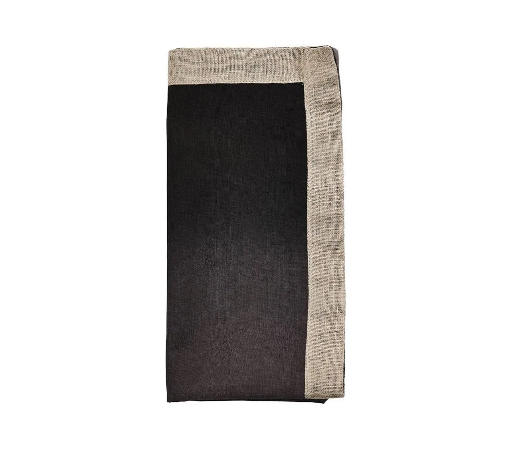 Dip Dye Napkin in Gray & Black, Set of 4