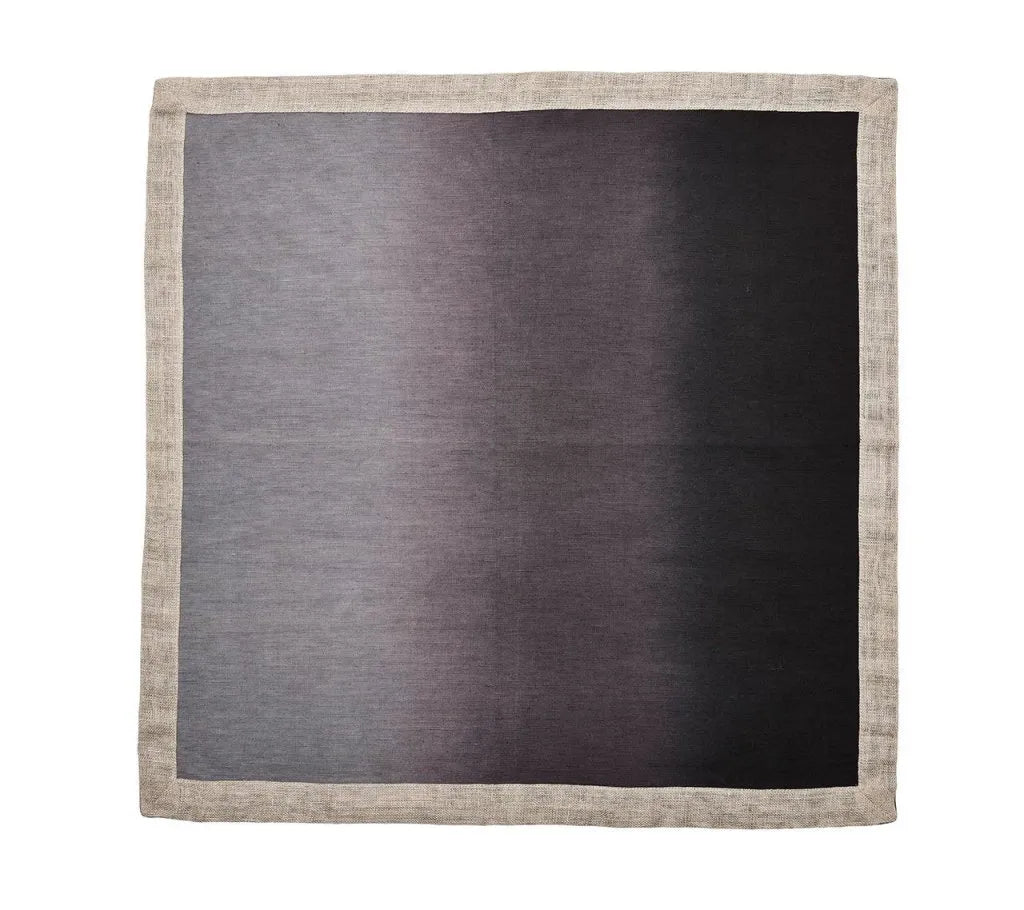 Dip Dye Napkin in Gray & Black, Set of 4