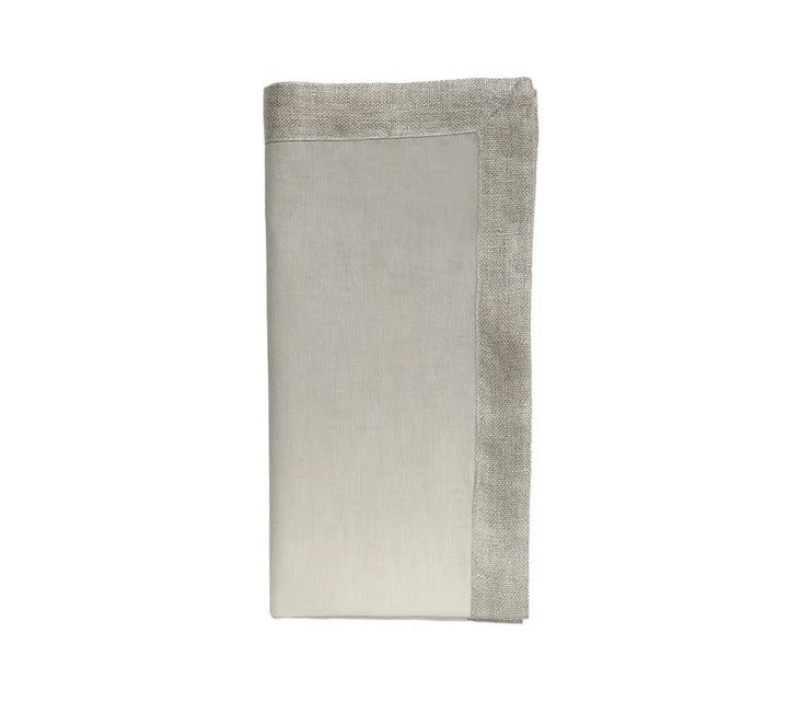 Dip Dye Napkin in Gray & Silver, Set of 4