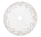 Gilt Wave Tree Skirt in Gold & Silver