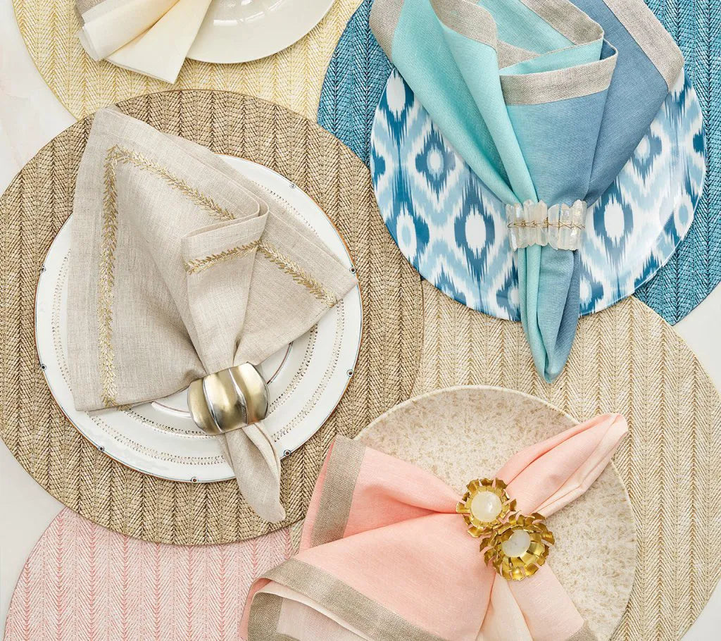 Herringbone Placemat in Tan, Set of 4