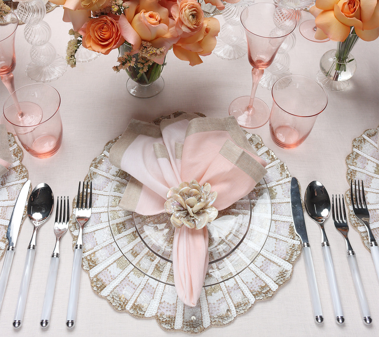 Nautilus Placemat in Champagne & Gold, Set of 2