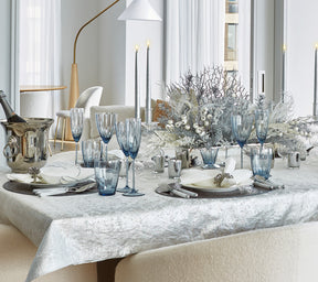 Kim Seybert Luxury Luminance Napkin in White & Silver