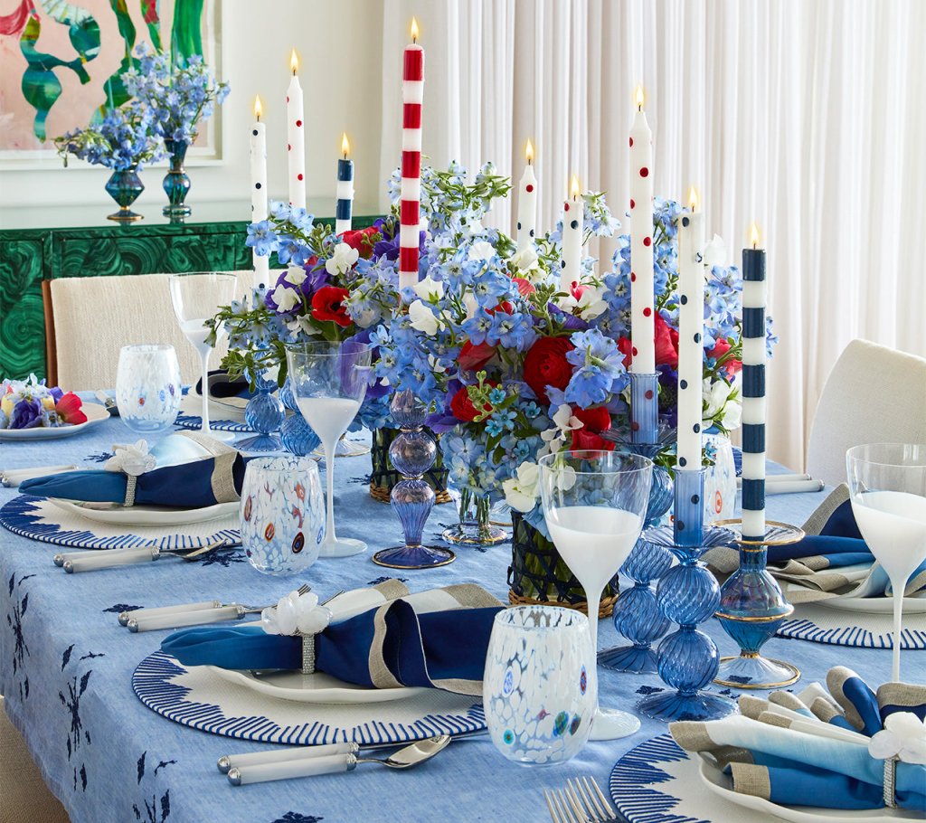 Kim Seybert, Inc.Ripple Candle Holder in BlueHome Decor