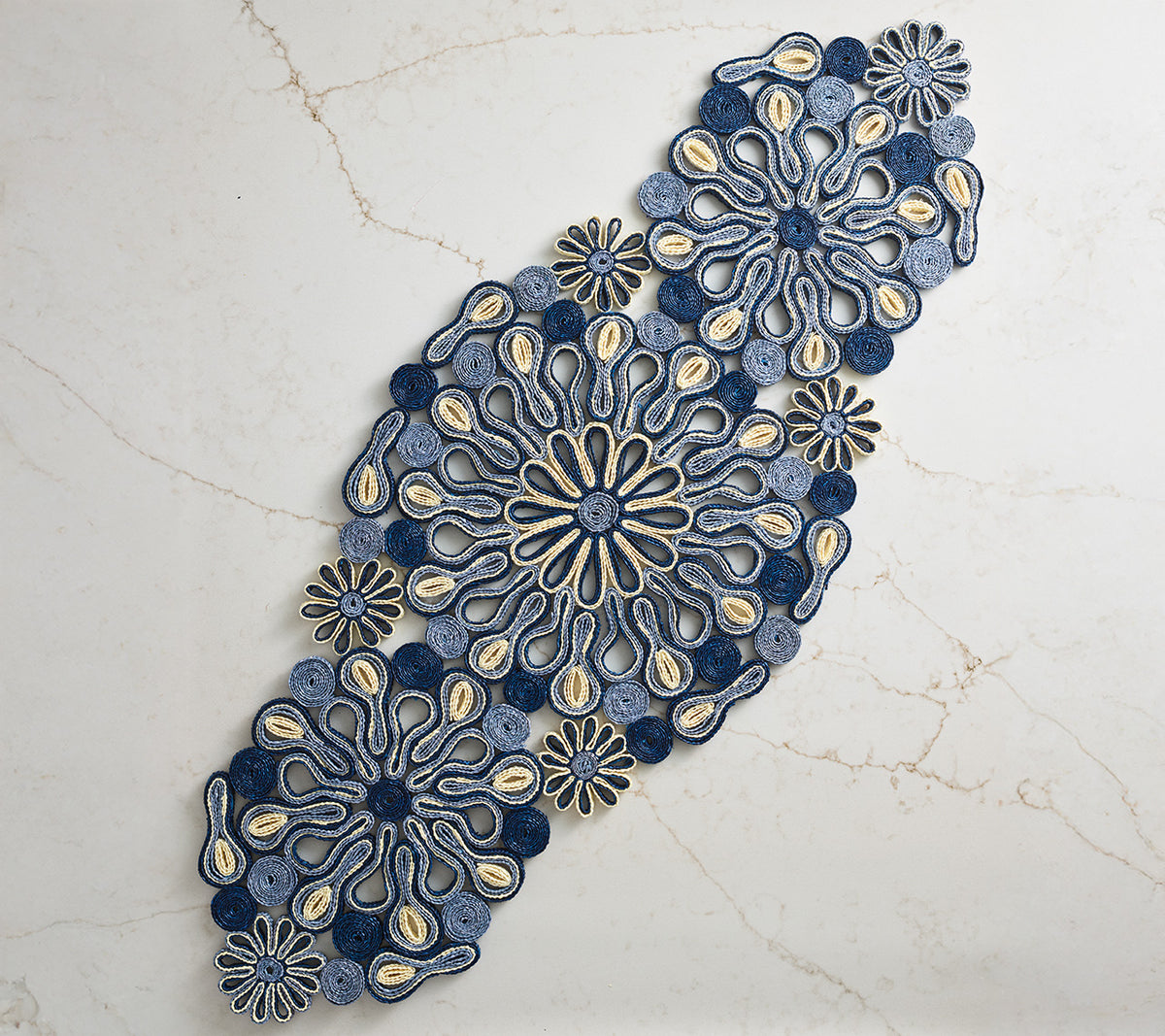 Marisol Runner in Blue & Natural