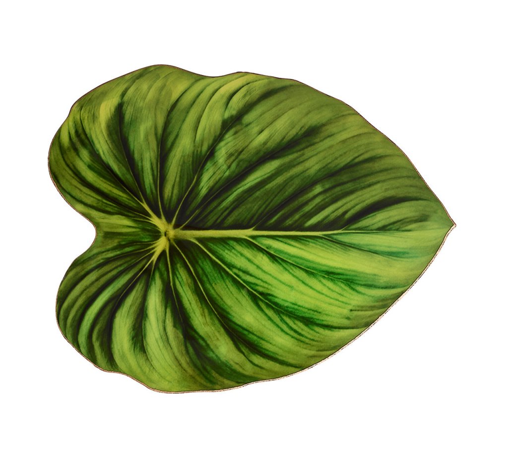green philodendron leaf placemat Tropicana Placemat in Green, Set of 4