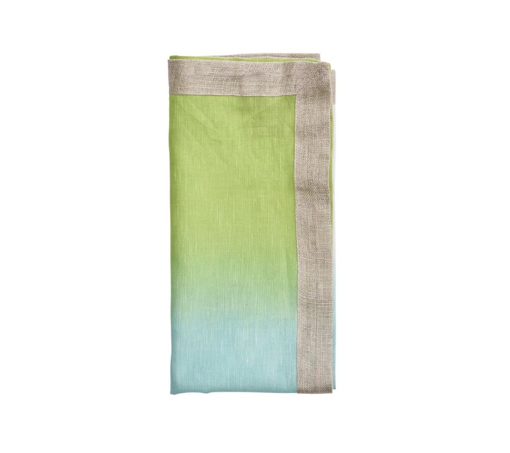 Kim Seybert, Inc.Dip Dye Napkin in Blue & Green, Set of 4Napkins