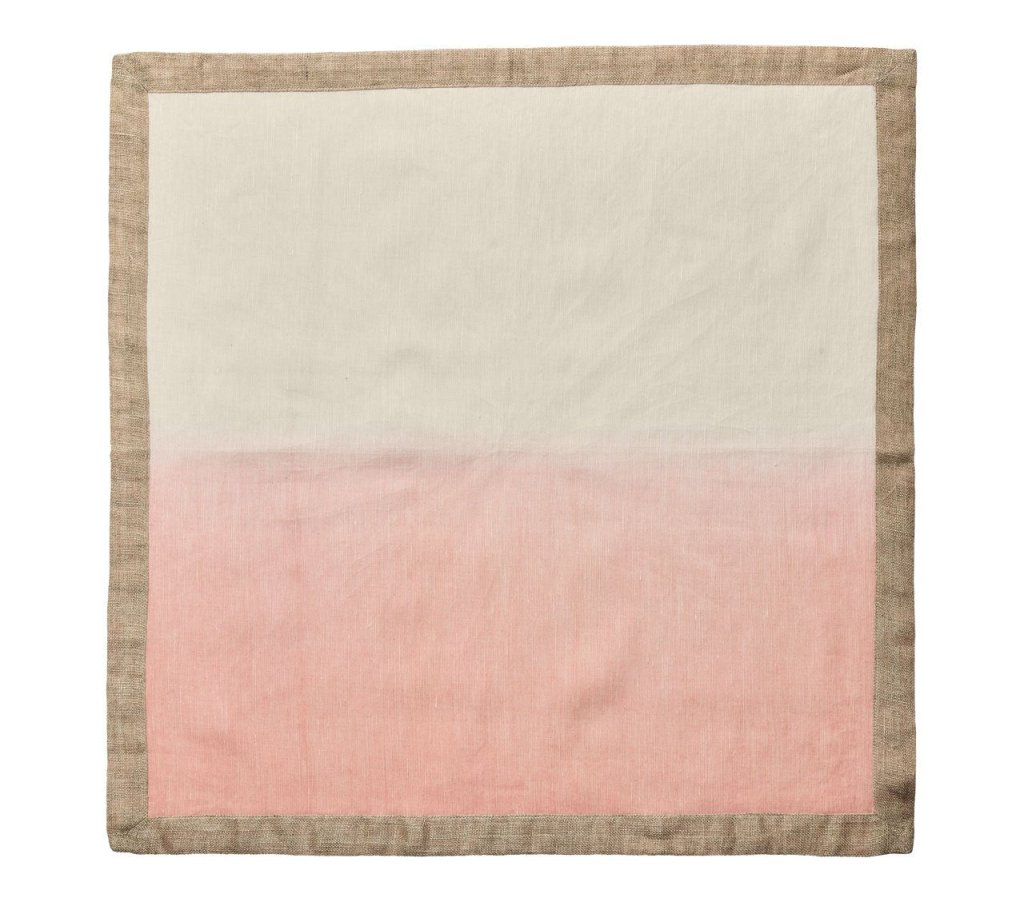 Kim Seybert, Inc.Dip Dye Napkin in Blush & Gold, Set of 4Napkins