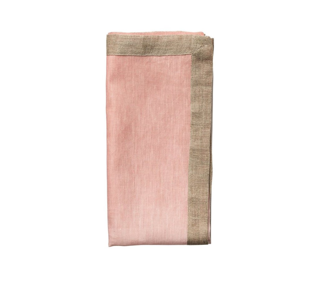 Kim Seybert, Inc.Dip Dye Napkin in Blush & Gold, Set of 4Napkins