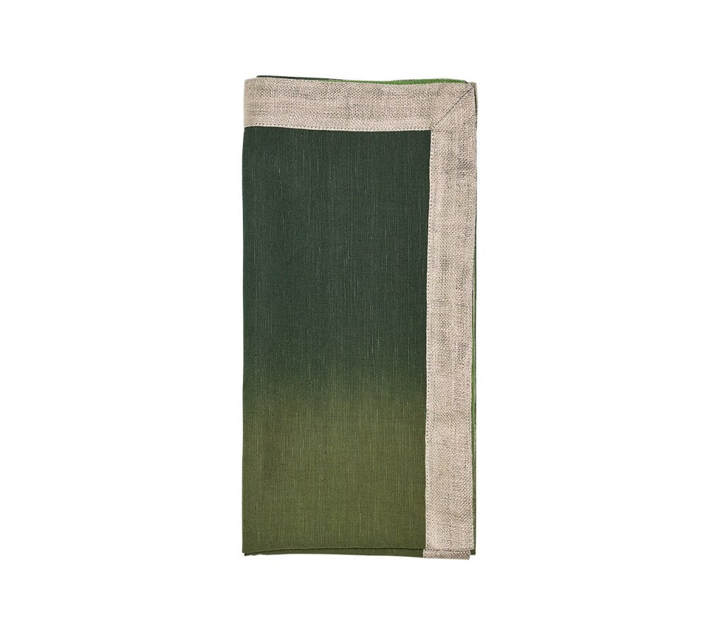 Kim Seybert, Inc.Dip Dye Napkin in Olive & Green, Set of 4Napkins