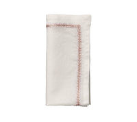 Jardin Napkin in White & Blush, Set of 4
