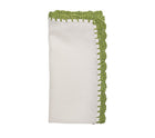 Kim Seybert, Inc.Shell Edge Napkin in White & Green, Set of 4Napkins