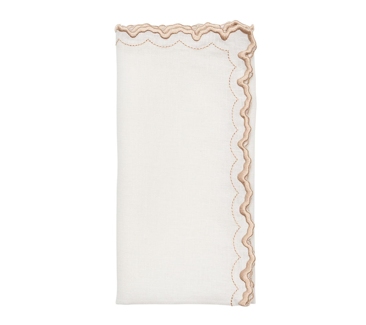 Arches Napkin in White & Natural, Set of 4