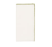 Casbah Napkin in White & Green
