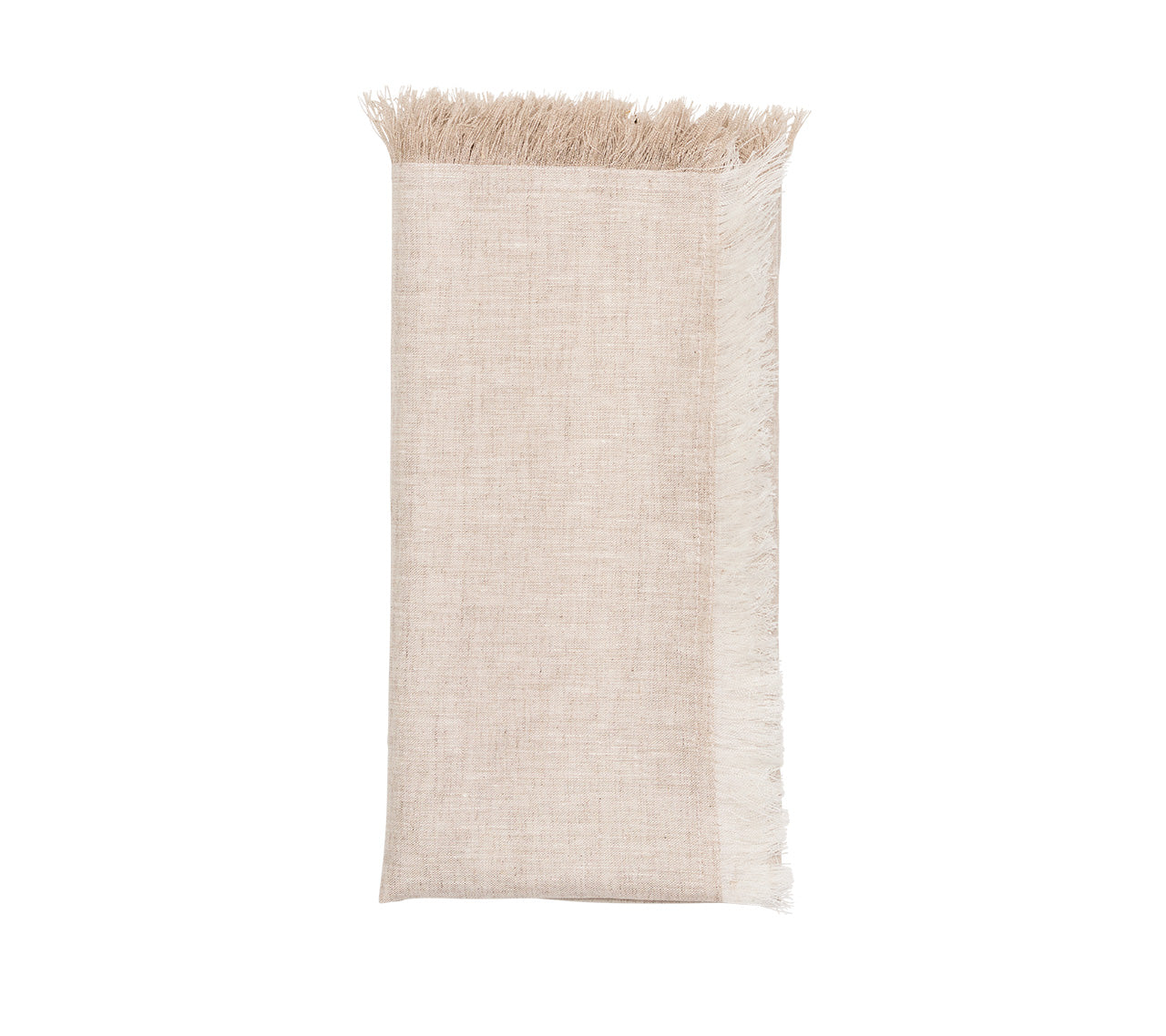 Chambray Fringe Napkin in Natural, Set of 4