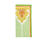 Filigree Napkin in White, Yellow & Green, Set of 4