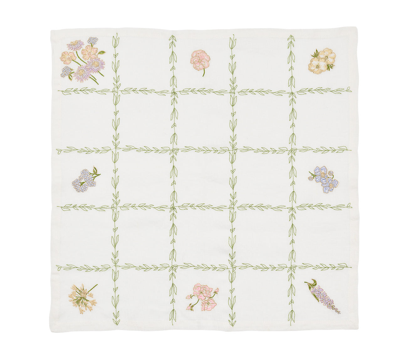 Trellis Napkin in White/Multi, Set of 4