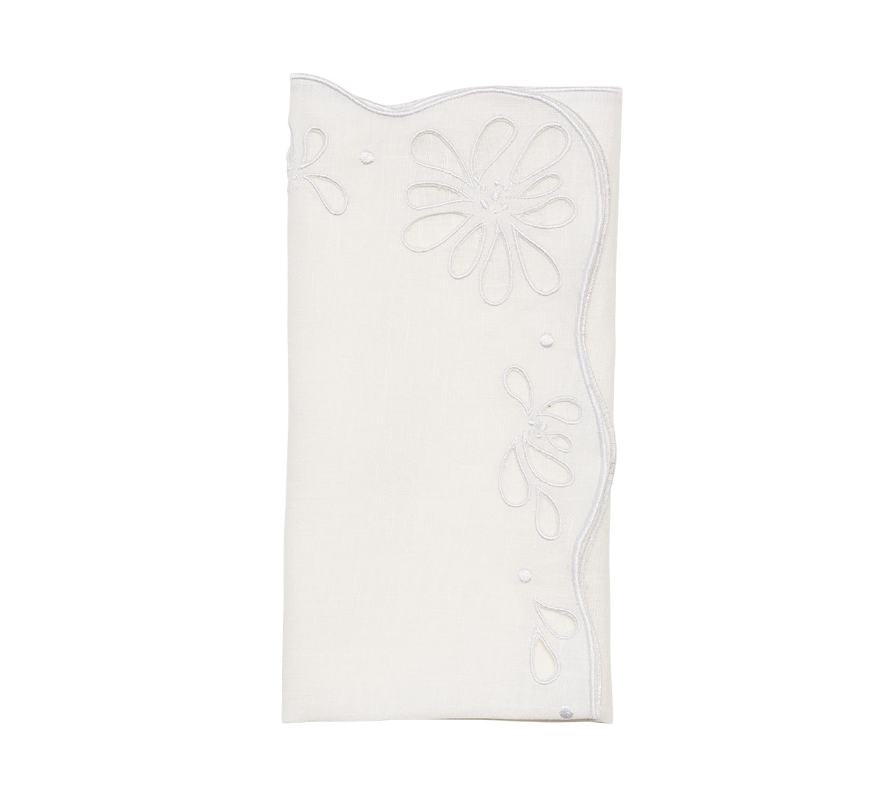 Bloom Napkin in White, Set of 4
