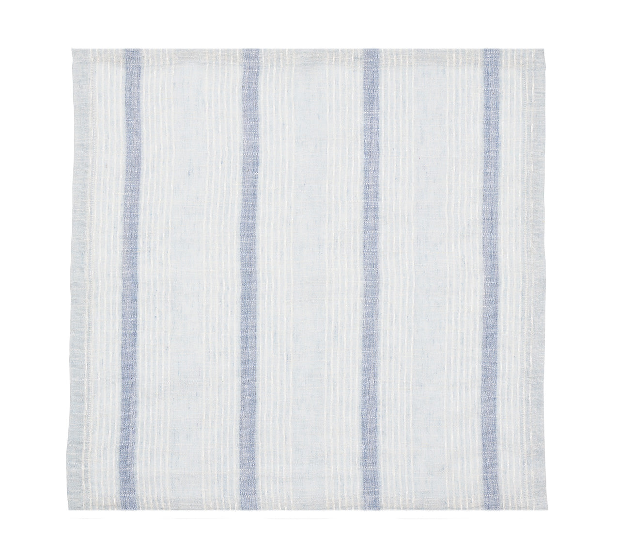 Ribbon Stripe Napkin in Ivory & Blue, Set of 4