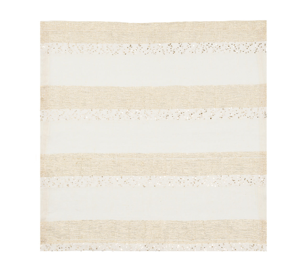 Spectra Napkin in White & Gold, Set of 4