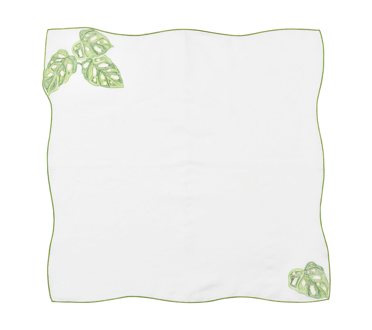 Calypso Napkin in White & Green, Set of 4