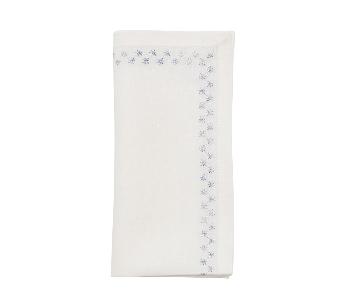 Starry Night Napkin in White & Blue, Set of 4