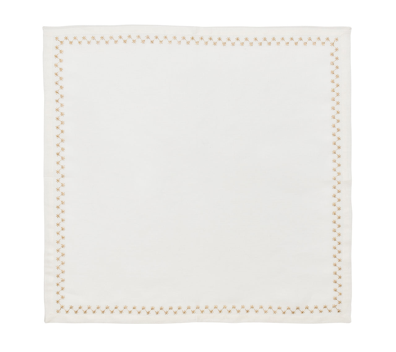 Starry Night Napkin in White & Gold, Set of 4