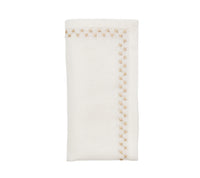 Starry Night Napkin in White & Gold, Set of 4