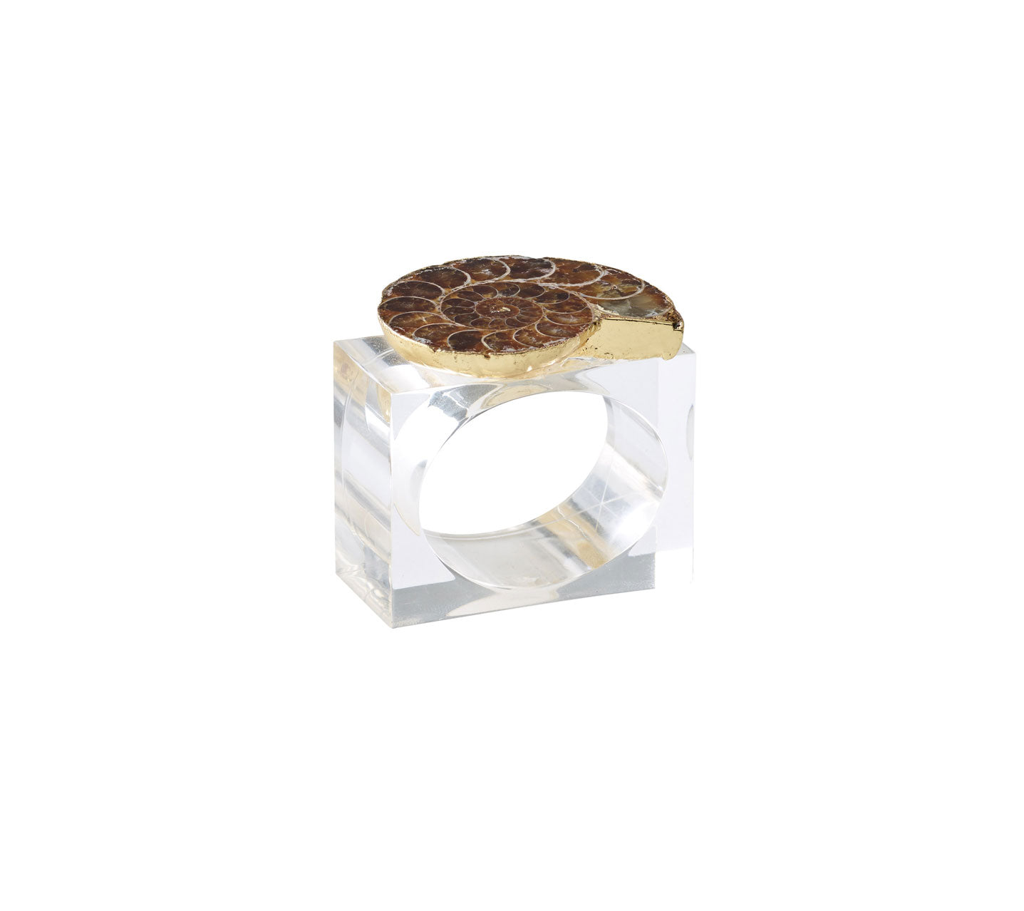 Sample: Swirl Napkin Ring in Brown, Single Piece