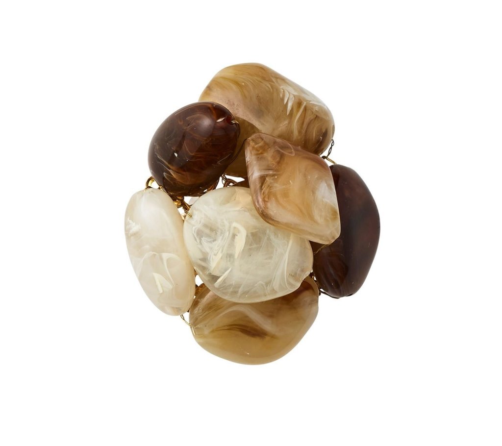Kim Seybert, Inc.Sea Stone Napkin Ring in Beige, Set of 4Napkin Rings