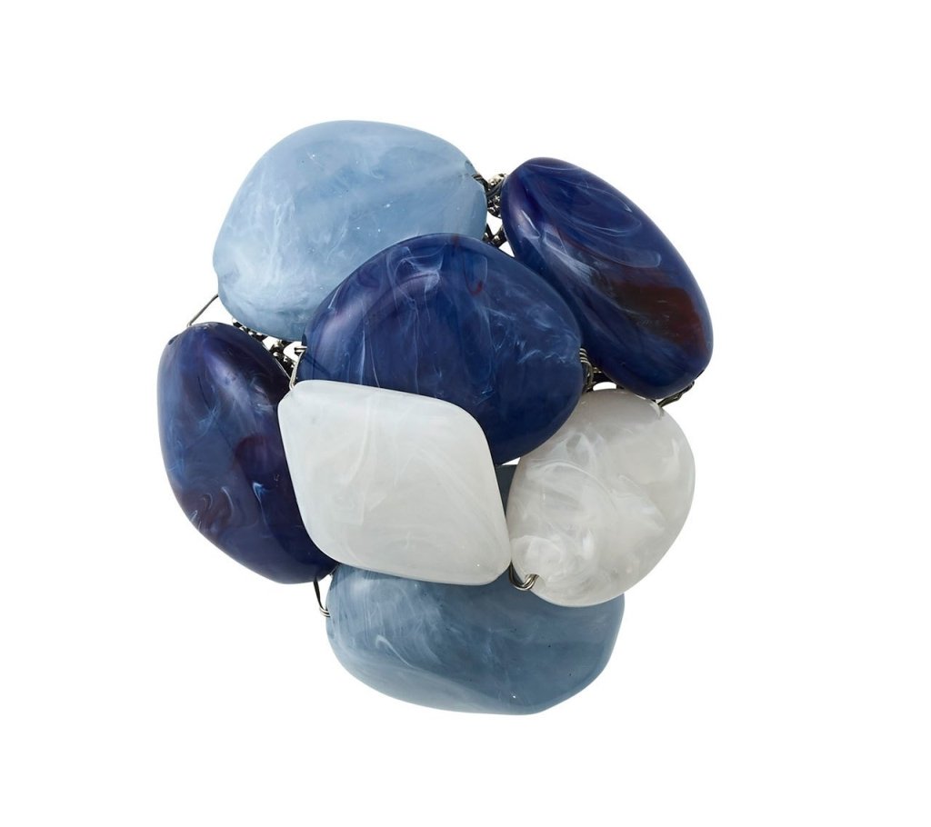 Kim Seybert, Inc.Sea Stone Napkin Ring in Navy, Set of 4Napkin Rings