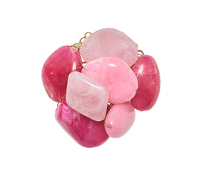 Kim Seybert Luxury Sea Stone Napkin Ring in Pink