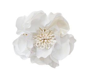 Kim Seybert Luxury Gardenia Napkin Ring in White