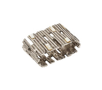 Matrix Napkin Ring in Silver, Set of 4