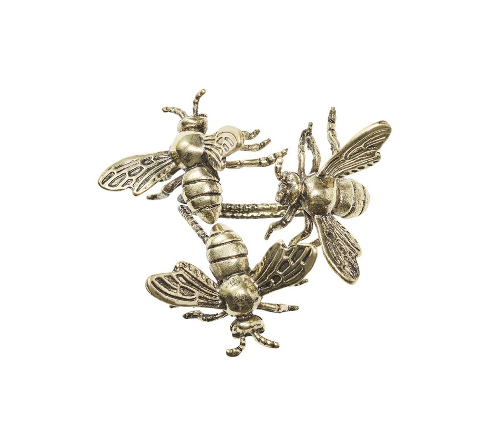 Kim Seybert, Inc.Hive Napkin Ring in Gold, Set of 4 in a Gift BoxNapkin Rings