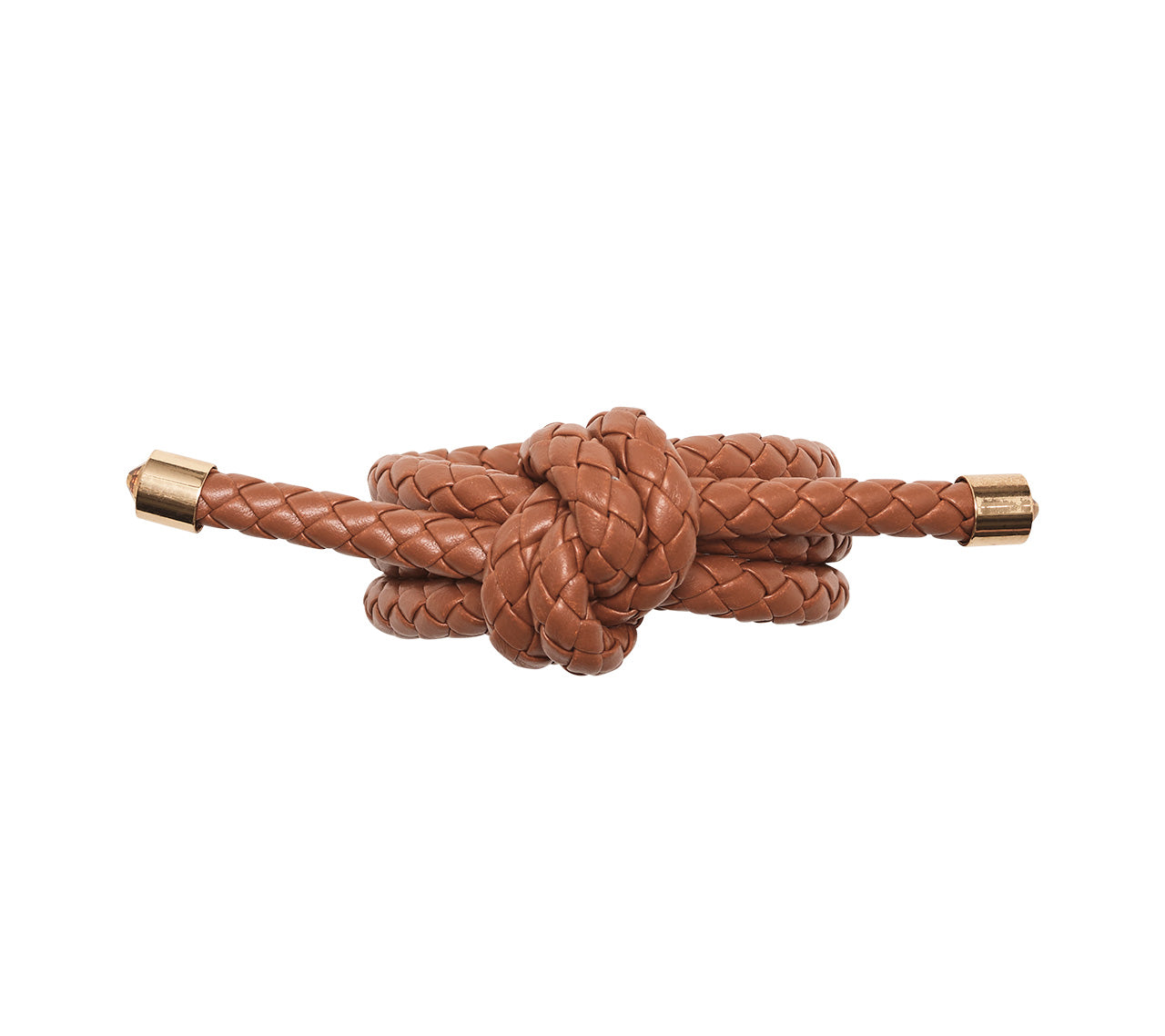 Rope Knot Napkin Ring in Brown, Set of 4
