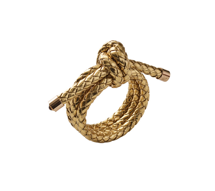 Rope Knot Napkin Ring in Gold, Set of 4