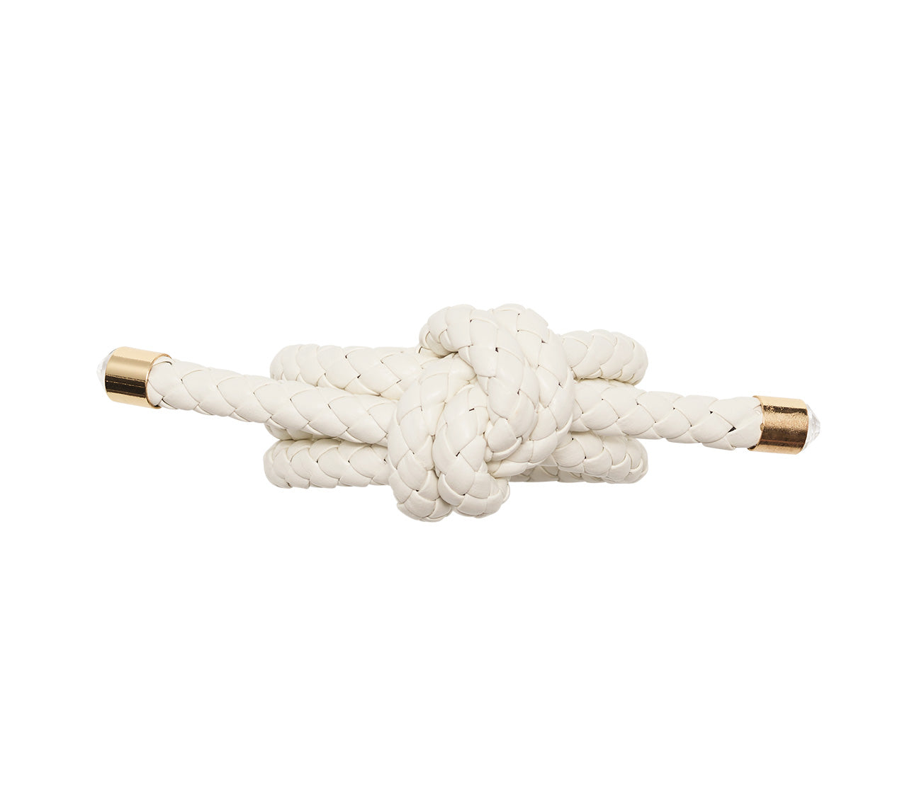 Rope Knot Napkin Ring in White, Set of 4
