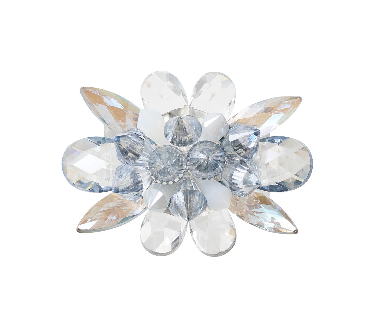 Spectra Napkin Ring in Glacier Blue, Set of 4 in a Gift Box