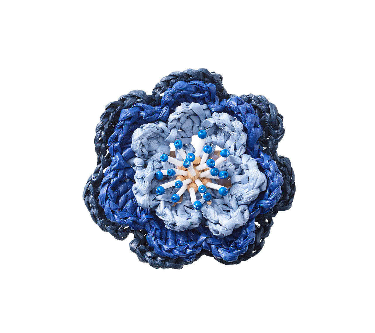 Pareo Napkin Ring in Periwinkle & Blue, Set of 4