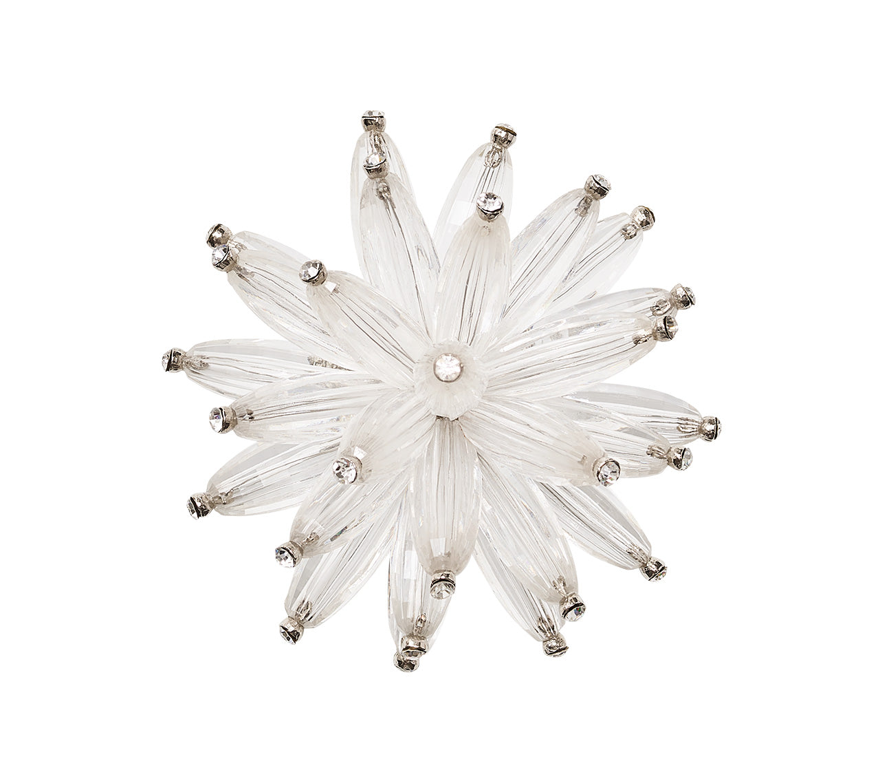 Constellation Napkin Ring in Silver & Crystal, Set of 4