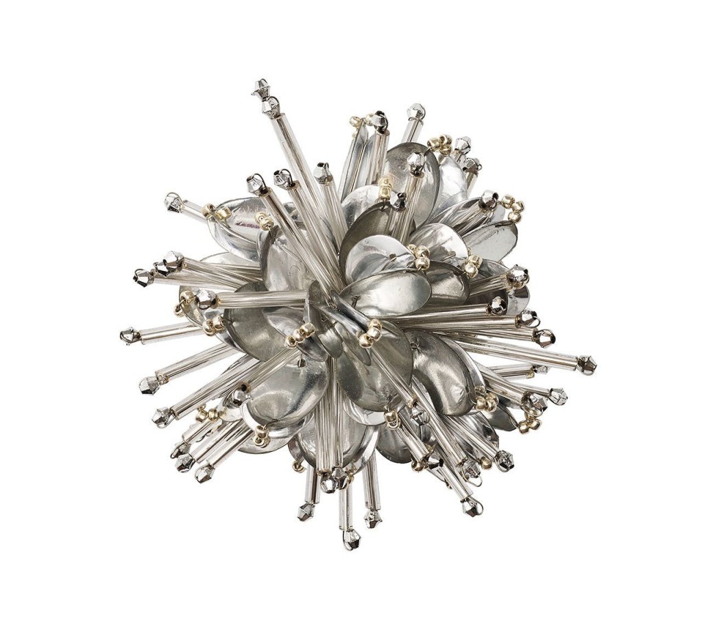 Starburst Napkin Ring in Silver, Set of 4